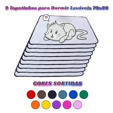 Imagem de 9 Tapetinhos Macios para Dormir Pet Antipulgas 200 Lavagens 100x70 Sor