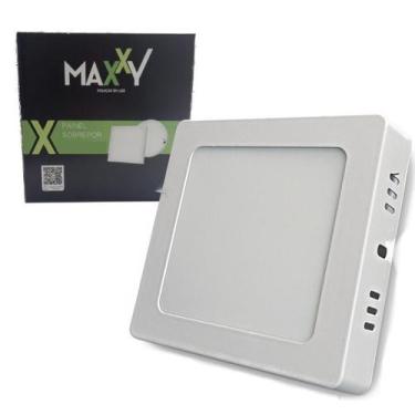 Imagem de Painel Plafon Led Sobrepor Quadrado 6W Frio 6500k - Maxxy