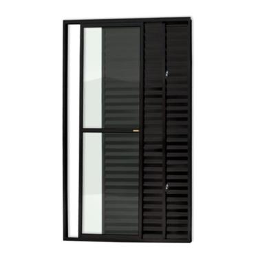 Imagem de Porta Balcão 3 Folhas Super 25 Vidro Liso 210cm X 120cm Brimak