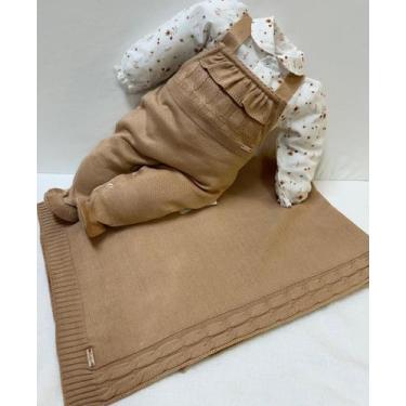 Imagem de Saída Maternidade Bebê Menina 3Pçs Malha Tricô Paraiso 16151 - Paraíso