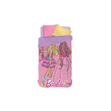 Imagem de Coberdrom Solteiro Lepper Barbie Reinos Mágicos Dupla Face, UNICA, U