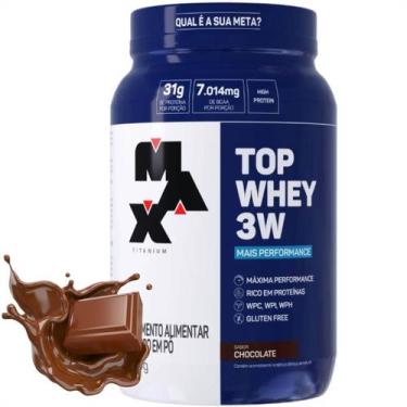 Imagem de Top Whey 3 W Max Titanium 900g 3x Proteínas Wpi Wpc Wph, 1, 900g, Choc