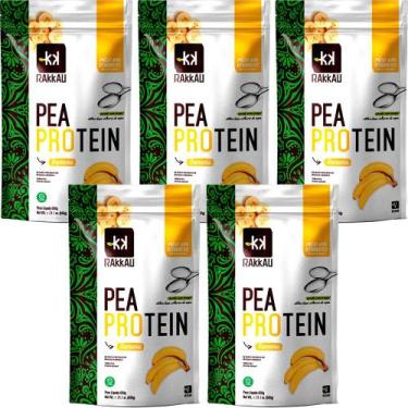 Imagem de Kit 5 Pea Protein Banana Rakkau 600g - Vegano - Proteína