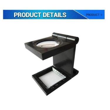 Imagem de Lupa Conta Fios 8x dobrável em plástico com escala em milímetro (resol