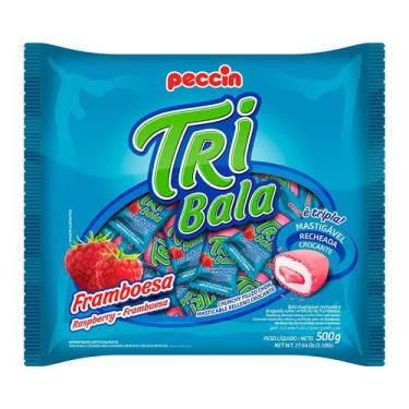 Imagem de Bala Mastigável Framboesa Tribala 500Gr - Peccin