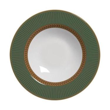 Imagem de Prato Fundo Celebrate Verde Plus Cerâmica Alleanza 25 cm 1ªL
