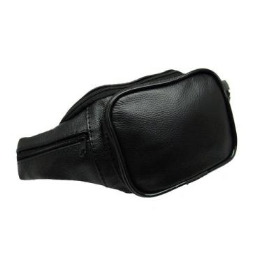 Imagem de Pochete de Cintura Motoqueiro 4 Bolsos (Couro-puro) Design Arrojado - 