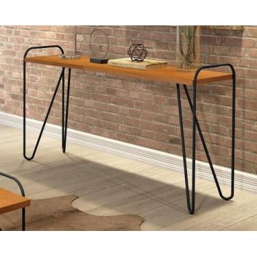 Imagem de Aparador com Pés em Metal Tubular Gênova Pinus / Metal Preto - Luapa