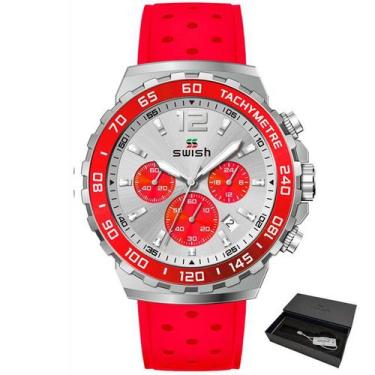 Imagem de Relógio Masculino SWISH Pulseira Borracha à Prova D água - ElaShopp