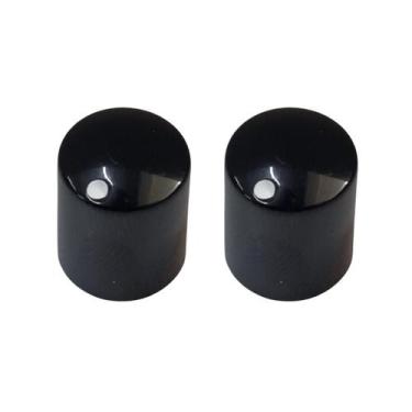 Imagem de Kit 2 Knob Slim Preto Marcação Ponto Branco Ronsani