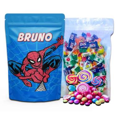 Imagem de Kit Festa Com 5 Saquinhos Em Pé 12x19cm Vários Temas - Mundo da Bina, 