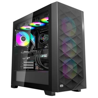 Imagem de PCCOOLER CPS C3D510 Capa de alto fluxo de ar ATX PC Torre Média Computador Desktop Gaming Capa superior para M-ATX/ITX/E-ATX com 3 ventiladores ARGB, radiador de 360 mm 280 mm 240 mm e suporte GPU de