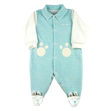 Imagem de Macacão Bebê Plush Listrado Kid Patinhas - Azul P