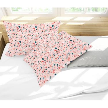 Imagem de Par de Fronhas Estampa Granilite Rosa - Core Decore