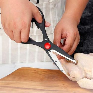 Imagem de Kit 3 Tesoura Culinária P/ Alimentos Vegetais Legumes - ABM