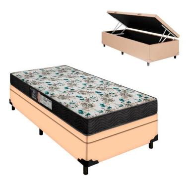 Imagem de Conjunto Solteiro Colchão Veneza D33 24cm e Baú Bege - Portobel