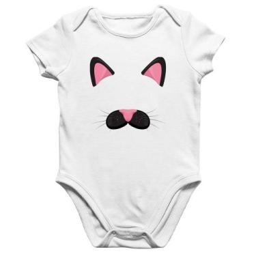 Imagem de Body Bebê Algodão Gatinha Orelhinha - Foca na Moda, Branco, M