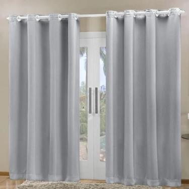 Imagem de Cortina Blackout 4,00m x 2,70m Floral Janela Corta Luz com Ilhós croma