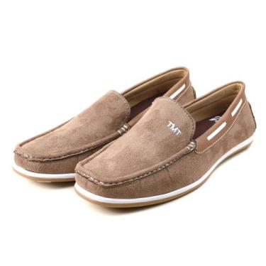 Imagem de Mocassim Clássico Masculino Camurça  - TMTShoes, Rato, 39