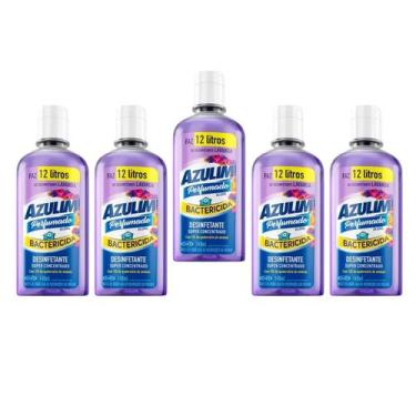 Imagem de Desinfetante Azulim Fragrância Lavanda Concentrado Kit 5, Desinfetante