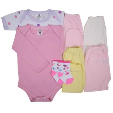 Imagem de Kit C/7 Body+mijão Roupa Bebê Menino E Menina - Batutinhas Baby, M, ME