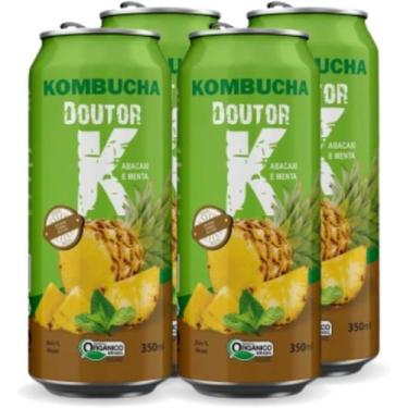 Imagem de Kit  04 - Kombucha Orgânica Sabor Abacaxi e Menta 350ml DRK - Kombucha