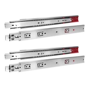 Imagem de Kit C/2 Par Corrediça Telescópica Soft Close 45 Cm C/ Amort - Tradesta