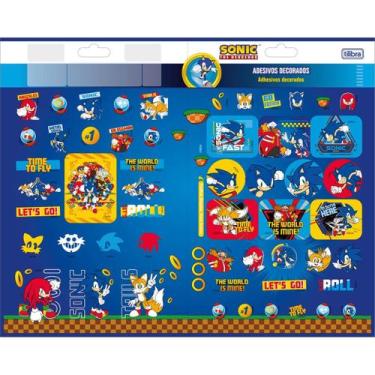 Imagem de Adesivo Duplo Decorado Sonic Tilibra