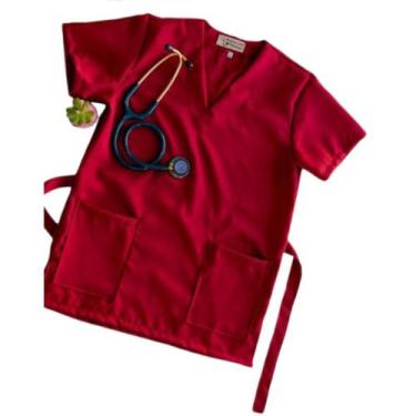 Imagem de Jaleco Camisa Scrub Hospitalar Enfermeira Médico Uniforme - Avental 8 