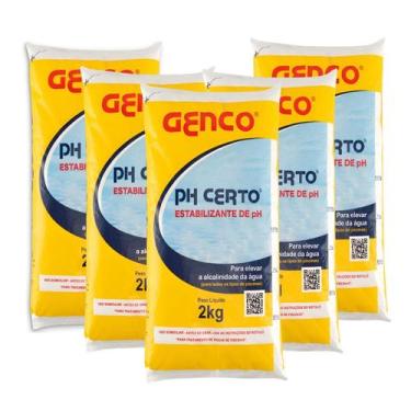 Imagem de Kit 5 PH Certo Genco Elevador Alcalinidade Estabilizador 2Kg