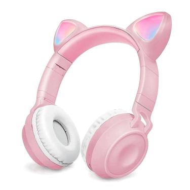 Imagem de Fone De Ouvido Headphone Gato Gatinho Luzes Led Microfone