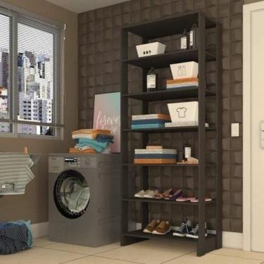 Imagem de Estante Closet 80cm com 6 Prateleiras - Grafite - Emovell, Grafite