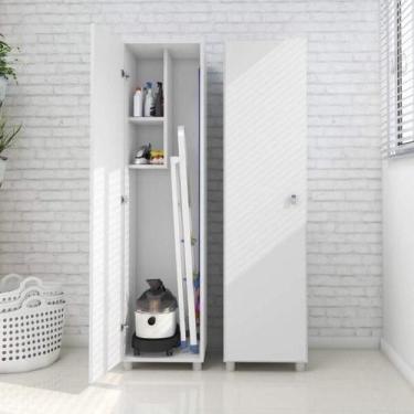 Imagem de Armário Multiuso com 1 Porta e 2 Nichos - Branco - Tecno Mobili, Branc
