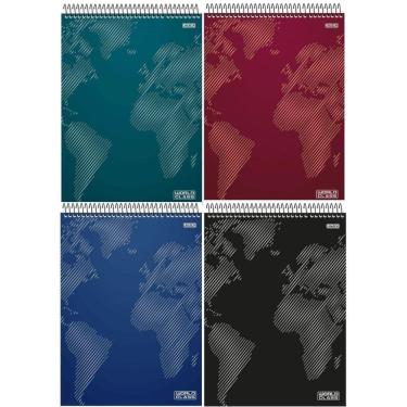 Imagem de Caderno Espiral Superior Capa Dura 1 Matéria - 80 Folhas - World Class - São Domingos