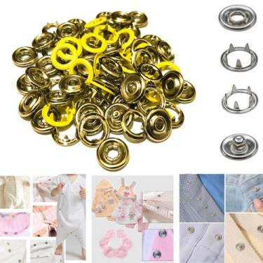 Imagem de Botão De Pressão de Metal Tam 35 Para Roupas Bebê Body Não Enferruja C