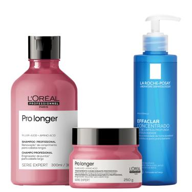 Imagem de Kit Beleza na Web L`Oréal Professionnel Pro Longer + La Roche-Posay Effaclar Concentrado (3 Produtos)