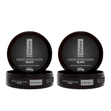Imagem de Kit 2 und Pomada Creme Modeladora Black Yelsew 100G