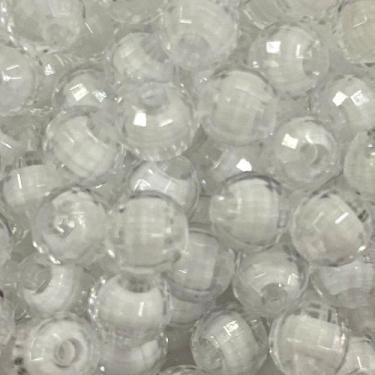 Imagem de Miçanga bolinha globinho passante sextavada 8mm 100gr aprox. 390 pçs -