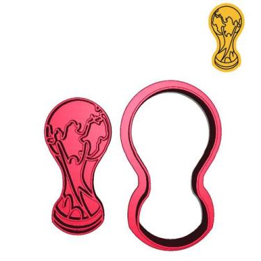 Imagem de Cortador Marcador Troféu Taça Copa Mundo Futebol - DOCE IMPRESSO, 9,5c