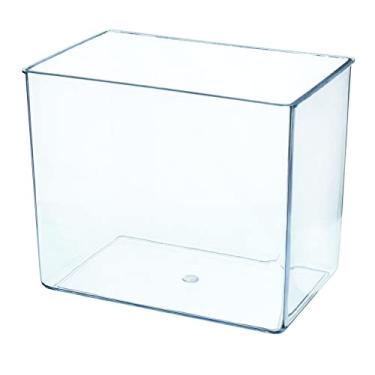 Imagem de Tanque de aquário – Pequeno – Plástico moldado – Capacidade de 1,7 litros – 17,7 cm x 15,2 cm x 10,8 cm