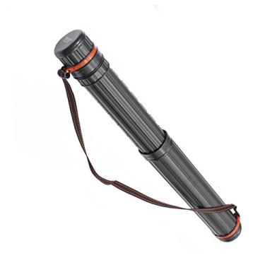 Imagem de Plástico preto 44,45 cm x 6,35 cm de diâmetro, documento telescópico e tubo de transporte de pôster com alça de transporte de nylon, Preto, 2 Pack