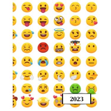 Imagem de 2023: Agenda semainier au format A4 - Année civile (Janvier à Décembre 2023) - Intervalles d'1h (7h-22h) - Contacts, jours fériés, mots de passe, ... - Une semaine sur deux pages