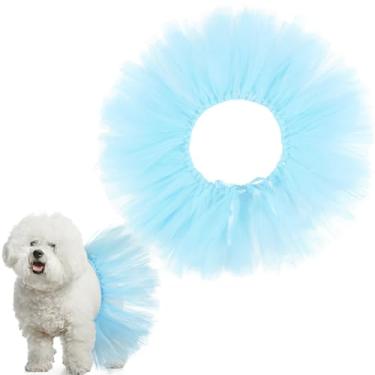 Imagem de Locmeo Tutu de tule para cães, pequeno, grande, médio, vestido de bailarina, fantasia de bailarina, para Halloween, filhotes, gatos, coelhinho, roupa de aniversário, festa de casamento, adereços para