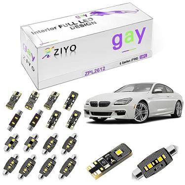 Imagem de ZIYO ZPL2612 - (14 lâmpadas) Substituição do kit de luz interior LED para BMW F06 Série 6 Gran Coupe 2011-2017, lâmpadas de cúpula branca xenon 6000K sem erros