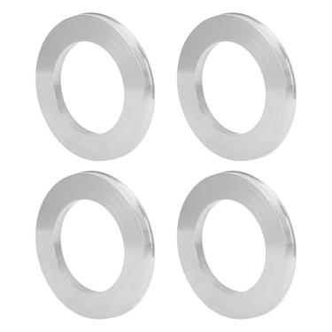 Imagem de INFINAUTO Anéis centralizados no cubo da roda do carro OD 110,1 mm para ID 69,1 mm eixo central de rodas amortecedores Hubrings liga de alumínio tom prata durável