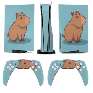 Imagem de Buyidec Baby Capybara para PS5 Skin Console e Controlador Acessórios Capas Anime Vinil Capa Adesivo Conjunto Completo para Playstation5 Disc Edition