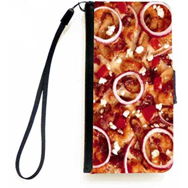 Imagem de Rikki Knight Capa tipo carteira flip para pizza com aba magnética para Apple iPhone 5c