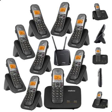 Imagem de Kit Combo Mini Central PABX Telefone Sem Fio TS 5150 com 8 Ramal Intel