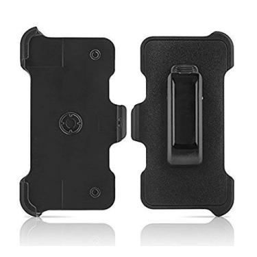 Imagem de Pacote com 2 clipes de cinto de substituição para Apple iPhone 6/6S/7/8 Otterbox Defender (apenas 4,7"), 2PCS, Preto