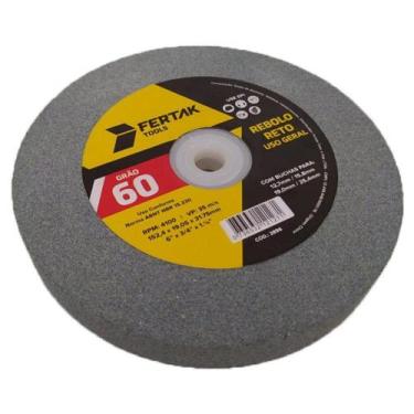 Imagem de Rebolo Reto para Uso Geral 6" x 3/4" x 1.1/4" - Grão 60 - Fertak